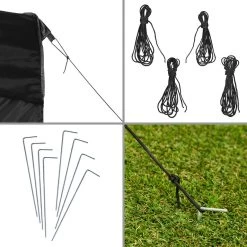 Tectake - Partytent 3x3 M. Opvouwbaar- 2 Wanden- Zwart -Buitenparasols Winkel 1000078107 0103