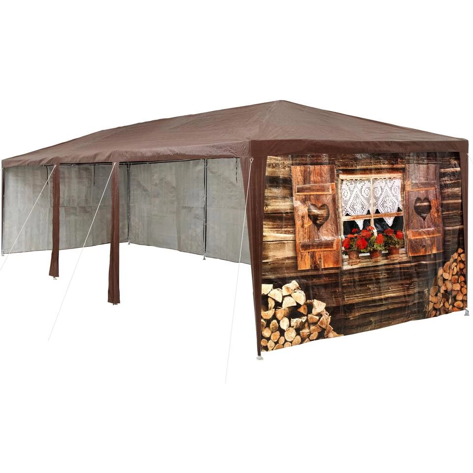 Tectake - Paviljoen Partytent Alpenhut - 9x3 M - 8 Zijdelen - 4 Tectake - Paviljoen Partytent Alpenhut - 9x3 M - 8 Zijdelen - - Afbeelding 2