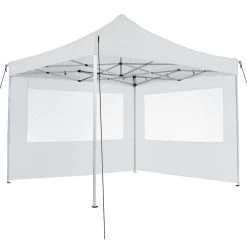 Tectake - Partytent 3x3 M. Opvouwbaar - 4 Wanden - Wit -Buitenparasols Winkel 1000078114 0102