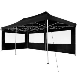 Tectake - Partytent 3x6 M. Opvouwbaar- 4 Wanden- Zwart -Buitenparasols Winkel 1000078116 0102