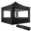 Tectake - Partytent 3x3 M. Opvouwbaar -4 Wanden -zwart 2 Tectake - Partytent 3x3 M. Opvouwbaar -4 Wanden -zwart -Buitenparasols Winkel 1000078120