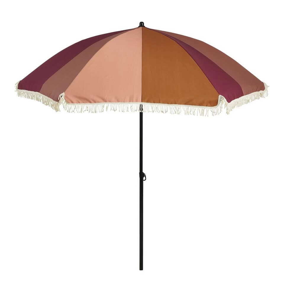 In The Mood Collection Parasol Gestreept - H238 X Ø220 Cm - Roze 3 In The Mood Collection Parasol Gestreept - H238 X Ø220 Cm - Roze