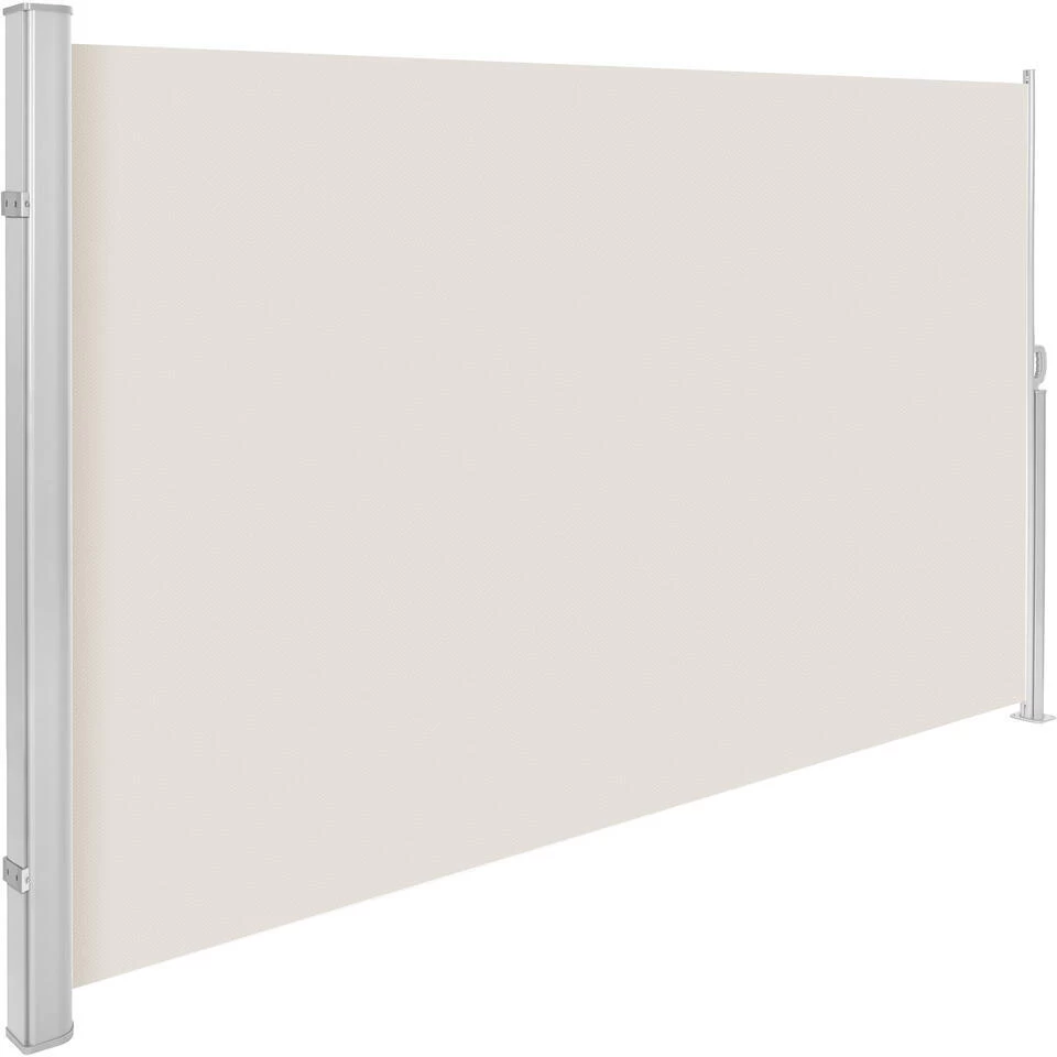 Tectake - Uittrekbaar Aluminium Windscherm Tuinscherm 160 X 300 Cm Beige 3 Tectake - Uittrekbaar Aluminium Windscherm Tuinscherm 160 X 300 Cm Beige