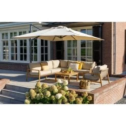 Exotan Parasol Buiten Roma - Aluminium - Zand - 265x300x300 9 Exotan Parasol Buiten Roma - Aluminium - Zand - 265x300x300 -Buitenparasols Winkel 1000088234 0103
