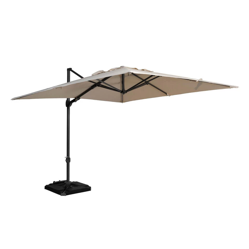 Exotan Parasol Buiten Roma - Aluminium - Zand - 265x300x300 3 Exotan Parasol Buiten Roma - Aluminium - Zand - 265x300x300