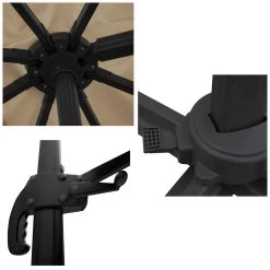 Happy Garden Schaduwzeilen MOLOKAI - Beige - Aluminium -Buitenparasols Winkel 1000094896 0103