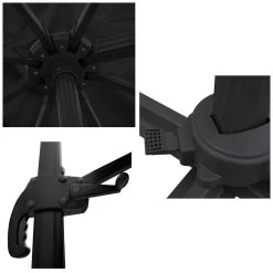 Happy Garden Schaduwzeilen MOLOKAI - Zwart - Aluminium -Buitenparasols Winkel 1000094900 0103