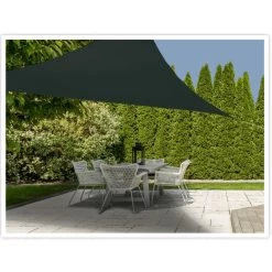 Merkloos Schaduwdoek - Driehoekig - Donkergrijs - 360 Cm -Buitenparasols Winkel 1000095359 0101