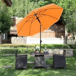ACAZA Stok Parasol - 160 Cm Diameter - Met Draagtas - Oranje -Buitenparasols Winkel 1000095607 0101