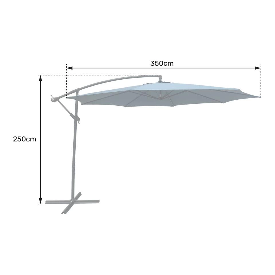 Happy Garden Schaduwzeilen OAHU - Blauw - Staal 6 Happy Garden Schaduwzeilen OAHU - Blauw - Staal - Afbeelding 4