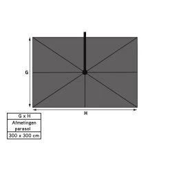 Nesling Coolfit Zweefparasol 3,0 X 3,0m, Gebroken Wit 8 Nesling Coolfit Zweefparasol 3,0 X 3,0m, Gebroken Wit -Buitenparasols Winkel 1000096432 0102