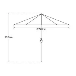 Happy Garden Schaduwzeilen HAPUNA - Grijs - Aluminium -Buitenparasols Winkel 1000096517 0104