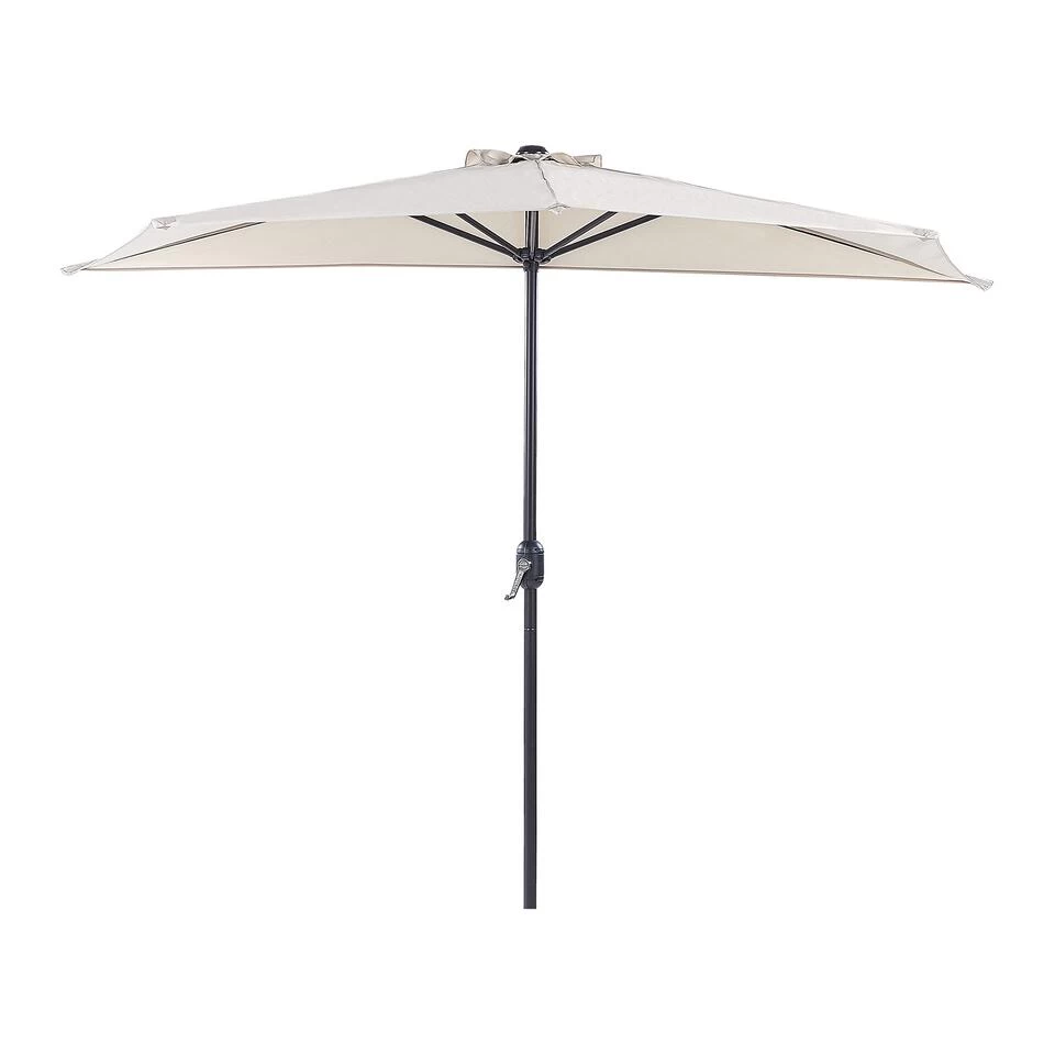 Beliani Halfronde Parasol GALATI - Beige Polyester 3 Beliani Halfronde Parasol GALATI - Beige Polyester