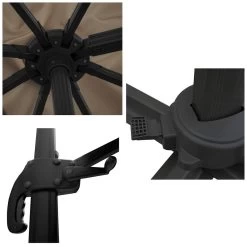 Happy Garden Schaduwzeilen MOLOKAI - Bruin - Aluminium -Buitenparasols Winkel 1000097083 0103