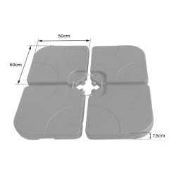 Happy Garden Zonneschermstandaards QUIBERON - Zwart - Plastic -Buitenparasols Winkel 1000097772 0104