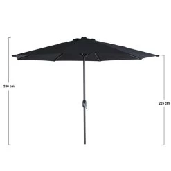 Garden Impressions Lotus Parasol Ø300 Cm - Zwart -Buitenparasols Winkel 1288375033 0102
