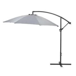 Garden Impressions Athene Zweefparasol Ø300 Cm - Licht Grijs -Buitenparasols Winkel 1324047340 0102