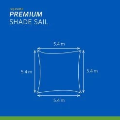 Coolaroo Schaduwdoek Vierkant 5,4x5,4m Zand -Buitenparasols Winkel 149255d431ab4ad3ae86765f118205ad