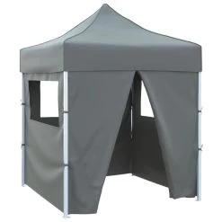 VidaXL Partytent Met 4 Zijwanden Inklapbaar 2x2 M Staal Antraciet