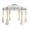 Beliani Tuinpaviljoen SAFARA - Beige Staal -Buitenparasols Winkel 1653790793