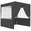 VidaXL Partytent Met Wanden Professioneel 90 G/m² 2,5x2,5 M Antraciet -Buitenparasols Winkel 1814791108