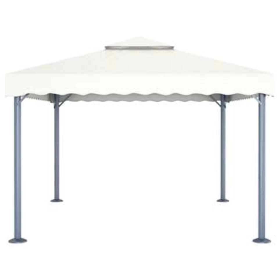 VidaXL Prieel 400x300 Cm Aluminium Crème 5 VidaXL Prieel 400x300 Cm Aluminium Crème - Afbeelding 3