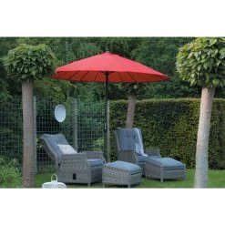 Garden Impressions Parasol Manilla 250 Cm - Donker Grijs -Buitenparasols Winkel 1904677707 0103