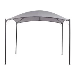 Beliani Tuinpaviljoen VOMERO - Grijs Polyester, Staal -Buitenparasols Winkel 197fc403d3ea4986a4f7221c998f03bd