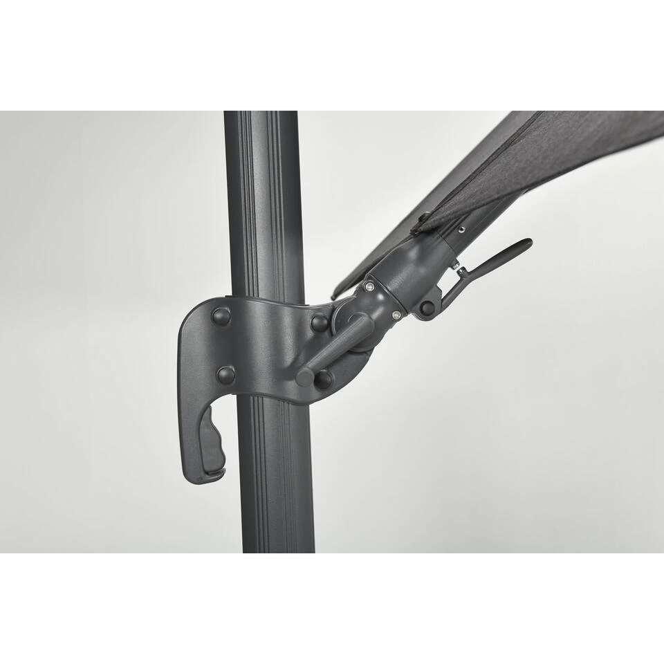 Garden Impressions Hawaii Big Pole Parasol 350x350 - D. Grijs - Zwart 6 Garden Impressions Hawaii Big Pole Parasol 350x350 - D. Grijs - Zwart - Afbeelding 4