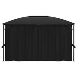VidaXL Prieel Met Gordijnen 400x300x265 Cm Antraciet -Buitenparasols Winkel 1af663b5a3264acda1cfb06e82ef28fd