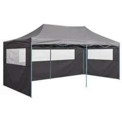 VidaXL Partytent Met 4 Zijwanden Inklapbaar 3x6 M Staal Antraciet -Buitenparasols Winkel 25438d914ffa4a27a2c837746a2816c7