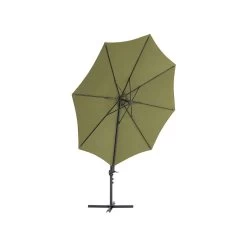 Beliani Cantilever Parasol SAVONA II - Groen Polyester -Buitenparasols Winkel 3eaffe2949a14375bbb682574d2c5692