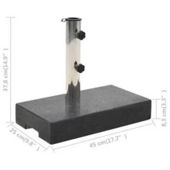 VidaXL Parasolvoet Rechthoekig 25 Kg Graniet Zwart -Buitenparasols Winkel 4902d036e4914cbaaf5c1bfd3b4115b2