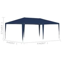 VidaXL Partytent 4x6 M Blauw -Buitenparasols Winkel 4bd767fdf3bb48eda751030db43a2d5d