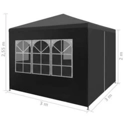 VidaXL Partytent 3x3 M Antracietkleurig -Buitenparasols Winkel 51928c112dfd423cbadde766bdf78493