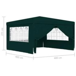 VidaXL Partytent Met Zijwanden Professioneel 90 G/m² 4x4 M Groen -Buitenparasols Winkel 51fe4785a2cc4b0f95f71c44df6c5b6b