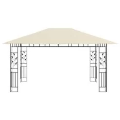 VidaXL Prieel Met Klamboe 180 G/m² 4x3x2,73 M Crème -Buitenparasols Winkel 57dd7156eab34dad969b83a3ebd527e5