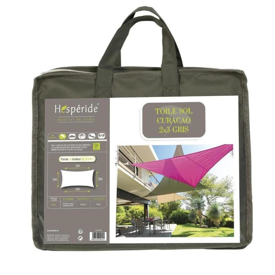 Hesperide Schaduwdoek Curacao - Rechthoekig - Grijs - 2 X 3 M 5 Hesperide Schaduwdoek Curacao - Rechthoekig - Grijs - 2 X 3 M - Afbeelding 3