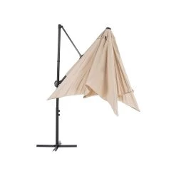 Beliani Cantilever Parasol MONZA II - Beige Polyester -Buitenparasols Winkel 5f36604245744f8a8ad30045ed1895c0