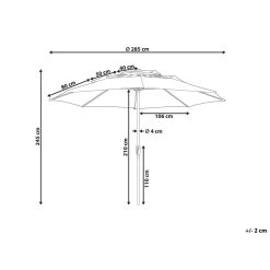 Beliani Marktscherm BIBIONE - Groen Polyester -Buitenparasols Winkel 715a517d88b4423fb559e84e40810903 1
