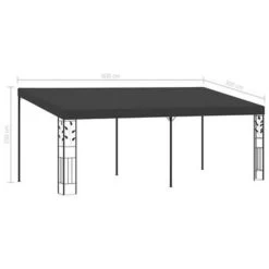 VidaXL Wandprieel 6x3x2,5 M Antraciet -Buitenparasols Winkel 756196d2a6e840d0be61632935e47a3f