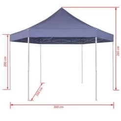 VidaXL Partytent Pop-up Zeshoekig Inklapbaar 3,6x3,1 M Donkerblauw -Buitenparasols Winkel 7a4355b751fb4db3bc5053f9fb38d03e