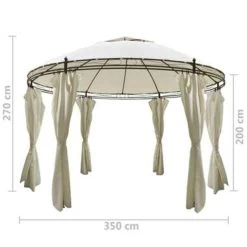 VidaXL Prieel Met Gordijnen Rond 3,5x2,7 M -Buitenparasols Winkel 7b0e39c6d9fe4af78bbde883adb15791