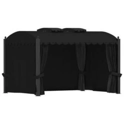 VidaXL Prieel Met Gordijnen 3x4 M Staal Antraciet -Buitenparasols Winkel 7fab95853741470fbffc35492405bd41