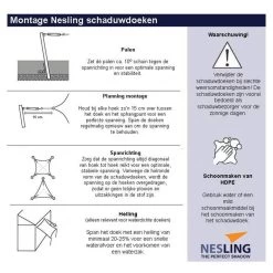 Nesling Coolfit Schaduwdoek 90° 5x5x7 -Buitenparasols Winkel 81003822 0102