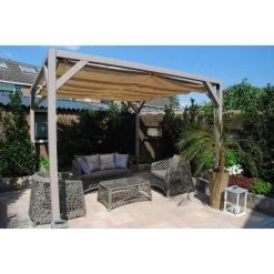 Nesling Coolfit Harmonicadoek 2x4 Meter - Zand -Buitenparasols Winkel 81003858 0102