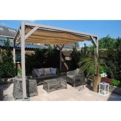 Nesling Coolfit Harmonicadoek 2x4 Meter - Zand -Buitenparasols Winkel 81003858 9050