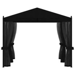 VidaXL Prieel Met Horren 3x4 M Staal Antraciet -Buitenparasols Winkel 83f16fd131c6474caa828869e89042c4