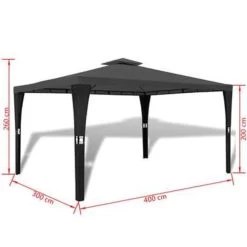 VidaXL Prieel Met Dak 3x4 M Donkergrijs -Buitenparasols Winkel 89edea0bbddb43ffaaddd0268b03c9b8