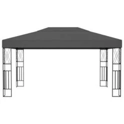 VidaXL Prieel 3x4 M Stof Antraciet -Buitenparasols Winkel 968666d365f8448dad521b2924cbaae1